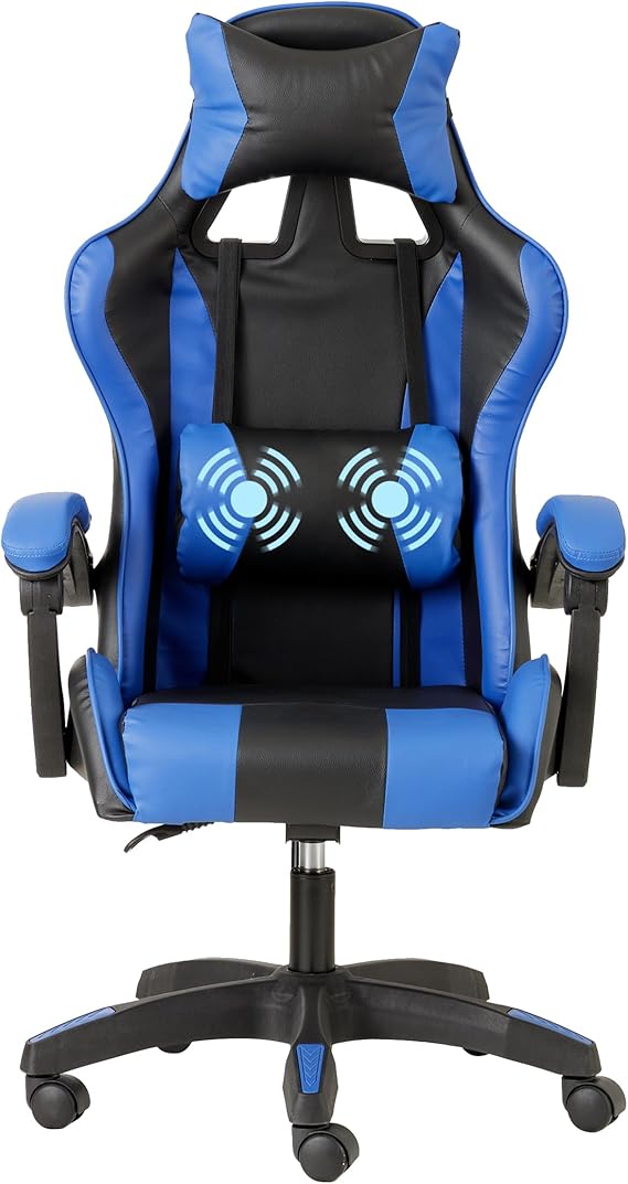 Baroni Home Gaming Chair — Sedia Ergonomica con Massaggiatore